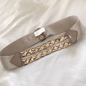 Gold Nude Elastic Belt